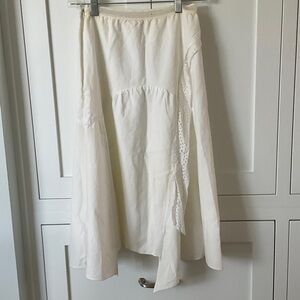 Rebecca Taylor Cream Asymmetrical Skirt
